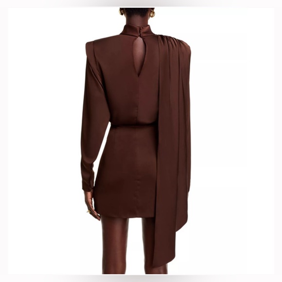 RONNY KOBO Draped Bianca Dress in Chocolate Brown Size XL NWT - Picture 3 of 6